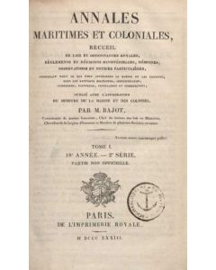 Annales Maritimes et Coloniales 1833 - Tome1