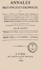 Annales Maritimes et Coloniales 1830 - Tome2