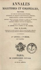 Annales Maritimes et Coloniales 1832 - Tome1