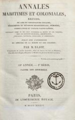 Annales Maritimes et Coloniales 1834 - Tome1