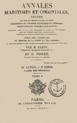 Annales maritimes et coloniales 1837 - Tome1