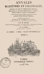 Annales maritimes et coloniales 1843 - Tome1