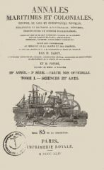 Annales maritimes et coloniales 1844 - Tome1