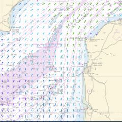 Atlas de courants de marée 2D au format netcdf – Pas de Calais 
