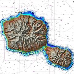 MNT topo-bathymétrique côtier de Tahiti